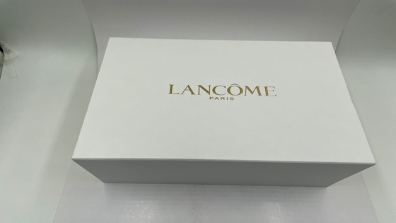 Printed Logo Cosmetic Box Packaging Folding Cosmetic Box With Raffia Insert
