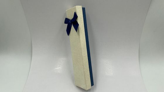 Matt Blue Luxury Jewelry Packaging With Butterfly Silk Lip And Base Gift Box