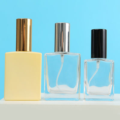30ml Empty Glass Perfume Oil Cosmetic Bottle Packaging Flat Shoulder Square