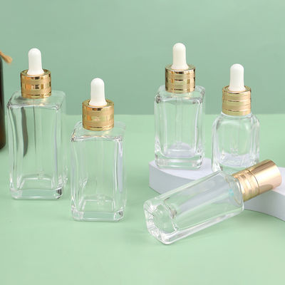 0.5oz 1oz 2oz 3oz Clear Fluted Glass Empty Dropper Bottles For Perfume Eye Oil