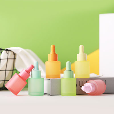 15ml 20ml 30ml 50ml 60ml Blue Orange Pink Purple Yellow Green Essential Oil Glass Dropper Bottle With Logo for Face Cream