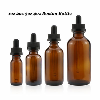 1oz 2oz 3oz 4oz Cobalt Blue Boston Glass Bottle for Cosmetics Essential Oil Customized Colors and Samples Process 2-3 days