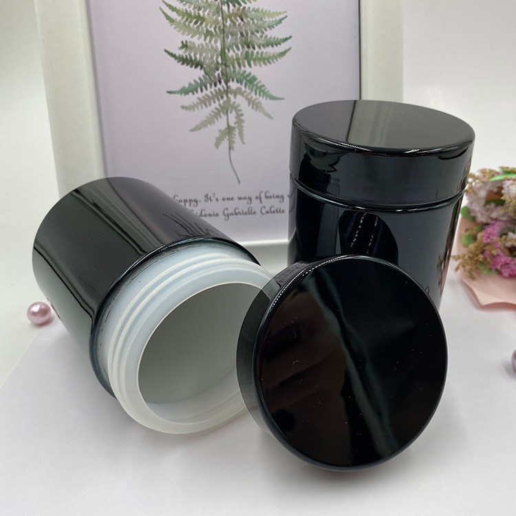 Collar Material Sport Nutrition Supplement Private Label Empty Food Grade Black Protein Powder Bottle with Customized Colors